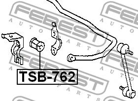 Втулка стабилизатора заднего FEBEST TSB762