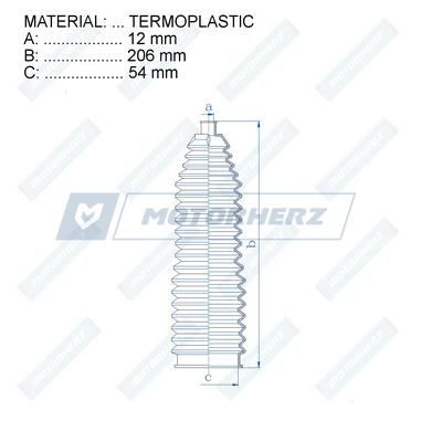Пыльник рулевой рейки MotorHerz RDZ0062MG