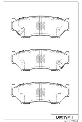Колодки тормозные передние с антискрипной пластиной MK KASHIYAMA D9019MH