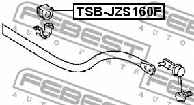 Втулка стабилизатора переднего FEBEST TSBJZS160F