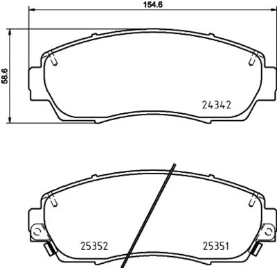 Колодки тормозные дисковые передние Nisshinbo NP8011