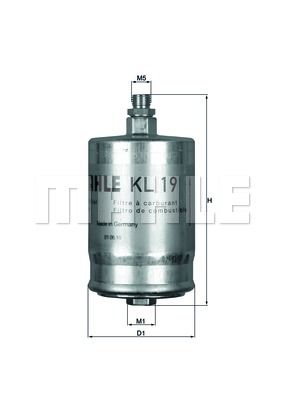 Фильтр топливный MAHLE KL19