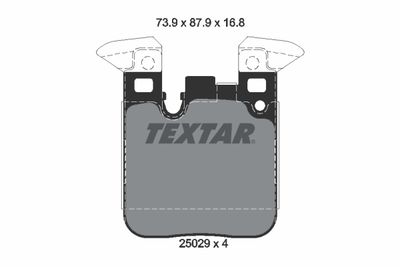 Комплект колодок для дискового тормоза TEXTAR 2502901