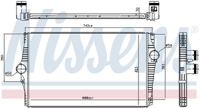 Радиатор интеркулера NISSENS 96601