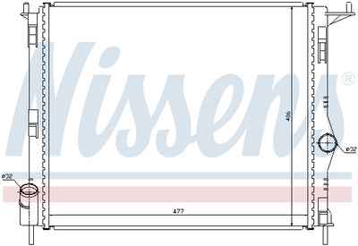 Радиатор системы охлаждения NISSENS 637609