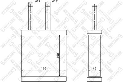 Радиатор отопителя STELLOX 1035189SX