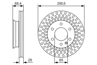 Диск тормозной передний BOSCH 0986479R78