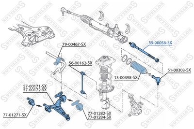 Тяга рулевая STELLOX 5500058SX