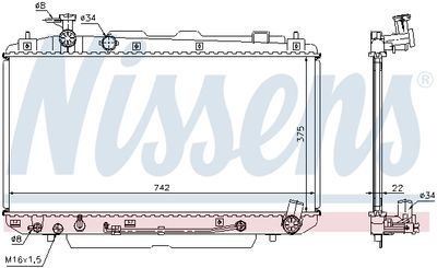 Радиатор системы охлаждения NISSENS 64644A