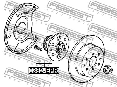 Ступица задняя FEBEST 0382EPR