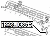 Тяга стабилизатора заднего FEBEST 1223IX35R