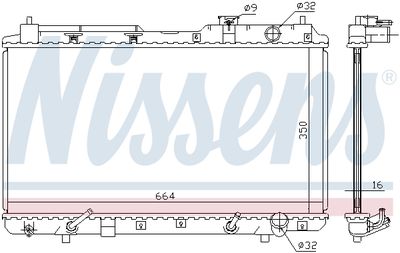 Радиатор системы охлаждения NISSENS 681021