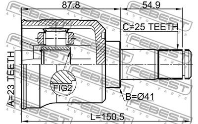 ШРУС внутренний FEBEST 0411EA2A