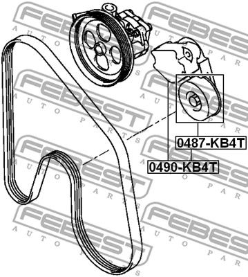 Ролик натяжной приводного ремня MITSUBISHI 1345A062
