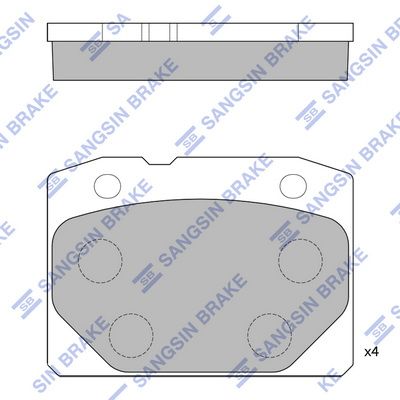 Колодки тормозные передние SANGSIN SP1199
