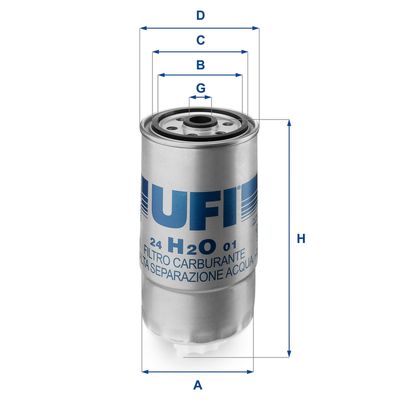 Фильтр топливный UFI 24H2O01
