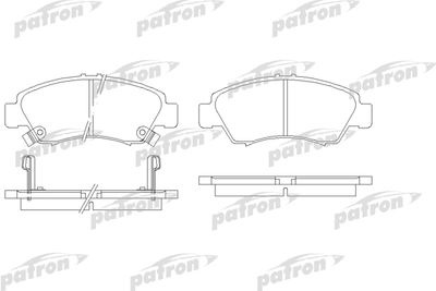 Колодки тормозные дисковые передние PATRON PBP777