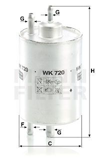 Фильтр топливный MANN-FILTER WK720
