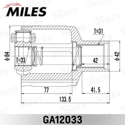 ШРУС внутренний Miles GA12033