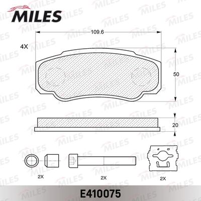 Колодки тормозные дисковые Miles E410075