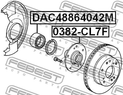 Подшипник передней ступицы FEBEST DAC48864042M