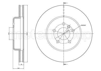 Диск тормозной METELLI 231268C