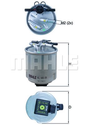Фильтр топливный MAHLE KL44039