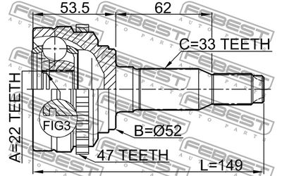 ШРУС наружный FEBEST 1110J200A47