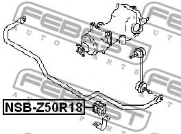 Втулка стабилизатора заднего FEBEST NSBZ50R18