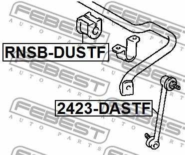 Тяга стабилизатора переднего FEBEST 2423DASTF