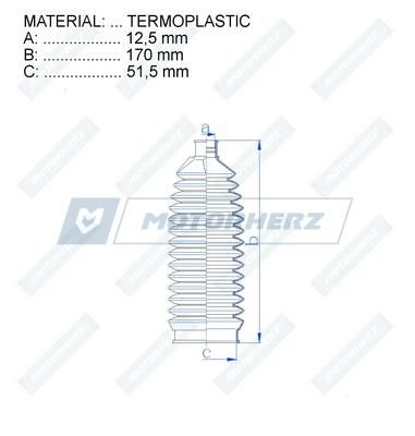 Пыльник рулевой рейки MotorHerz RDZ0536MG