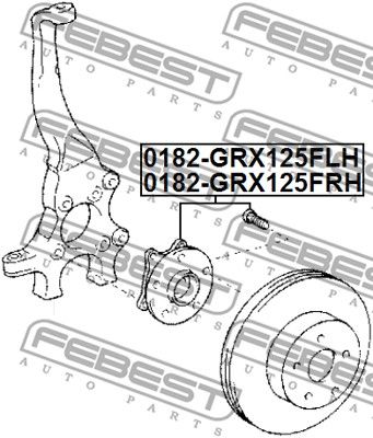 Ступица передняя левая FEBEST 0182GRX125FLH