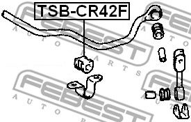 Втулка стабилизатора переднего FEBEST TSBCR42F