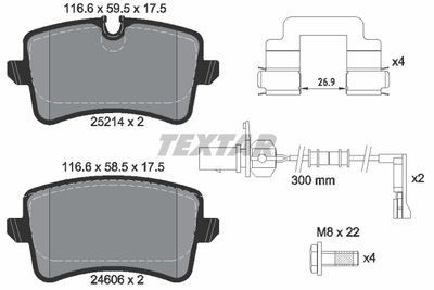 Колодки тормозные дисковые TEXTAR 2521401