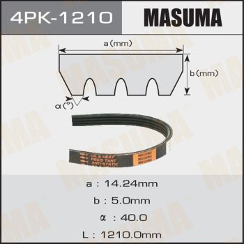 Ремень поликлиновой Masuma 4PK1210
