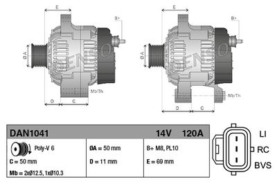 Генератор DENSO DAN1041