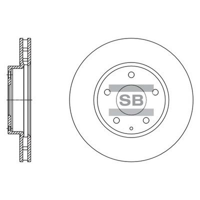 Диск тормозной передний вентилируемый SANGSIN SD4421