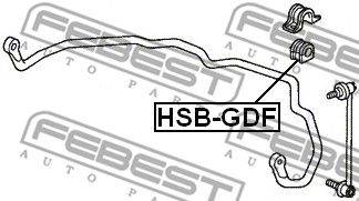 Втулка стабилизатора переднего FEBEST HSBGDF