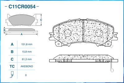Колодки тормозные передние CWORKS C11CR0054