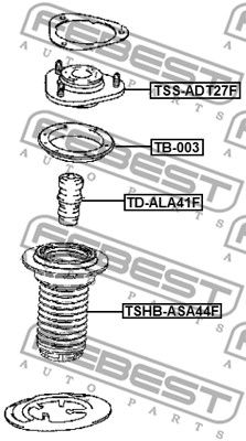 Пыльник амортизатора переднего FEBEST TSHBASA44F
