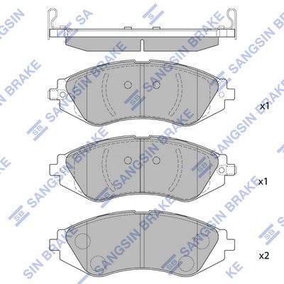 Колодки тормозные передние SANGSIN SP1159