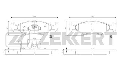 Колодки тормозные дисковые передние Zekkert BS1392