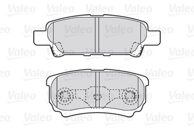 Колодки тормозные задние VALEO 301852