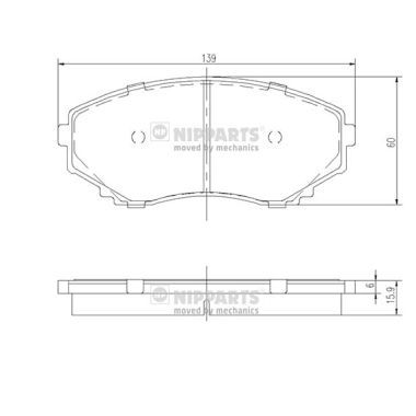 Колодки тормозные передние NIPPARTS J3603046