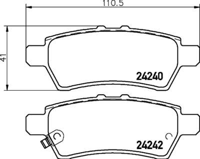 Колодки тормозные дисковые задние Nisshinbo NP2028
