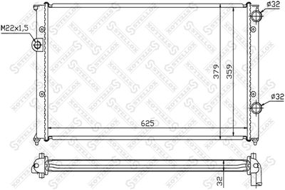 Радиатор системы охлаждения STELLOX 1025009SX