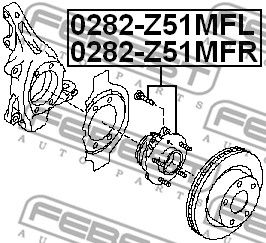 Ступица передняя правая FEBEST 0282Z51MFR
