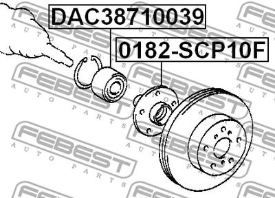 Подшипник передней ступицы FEBEST DAC38710039