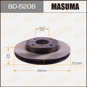 Диск тормозной Masuma BD5208