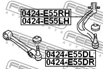 Рычаг передний правый нижний FEBEST 0424E55DR